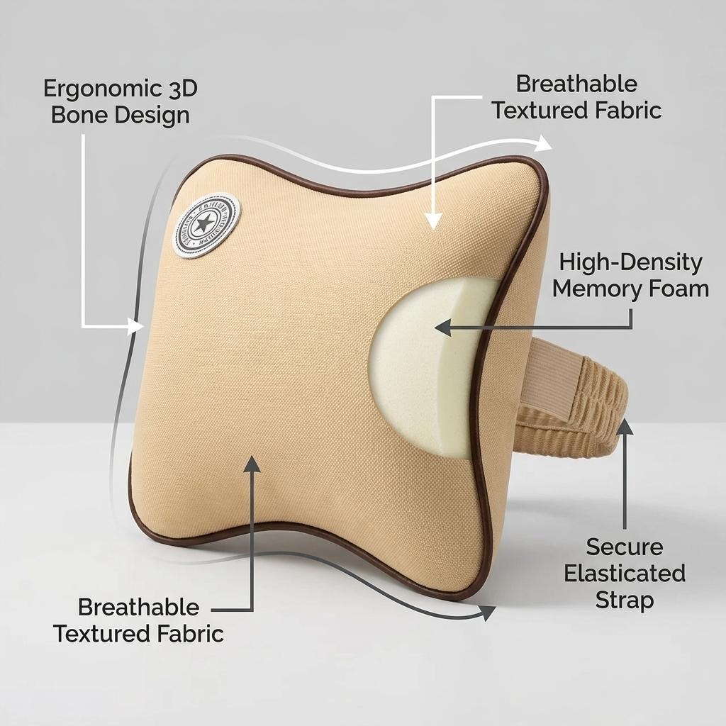 Car Neck Pillow 3D Memory Foam Cushion_img_8