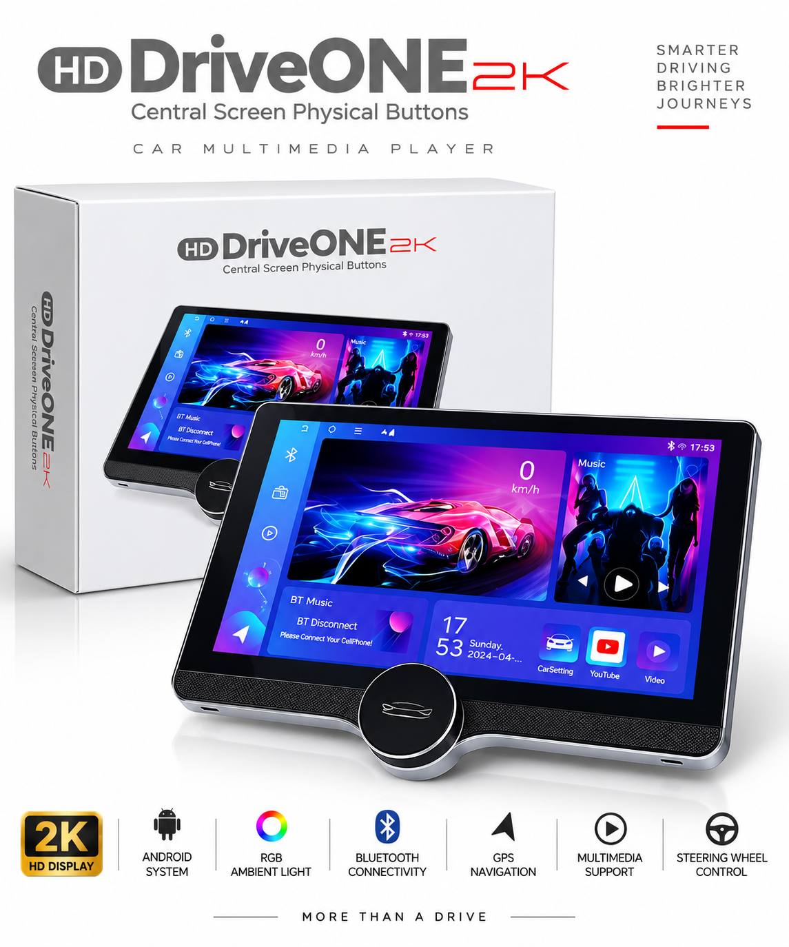 DriveONE 2K 10.8 inch Android Player with Single Knob_img_3