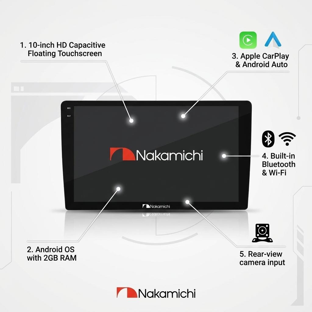Nakamichi NAM5240 HD IPS Touchscreen Car Android Multimedia Receiver_img_3