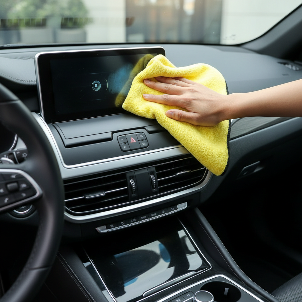 Dual Tone Microfiber Towel (Yellow/Grey - 40 x 60 CM)_img_3