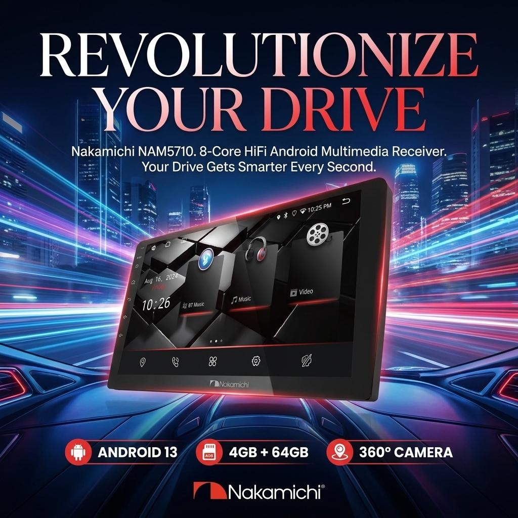 Nakamichi NAM5710 Octa-Core Android Multimedia Receiver (4GB RAM + 64GB ROM) with 32-Band DSP & 360° Camera Support_img_4