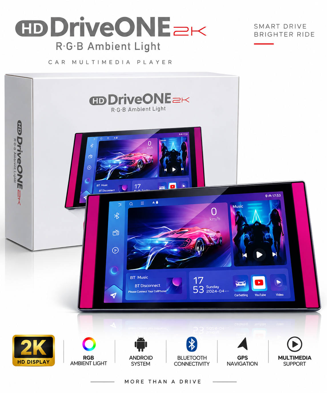 DriveONE 2K Android Player with Ambient Light (4GB+64GB)_img_2