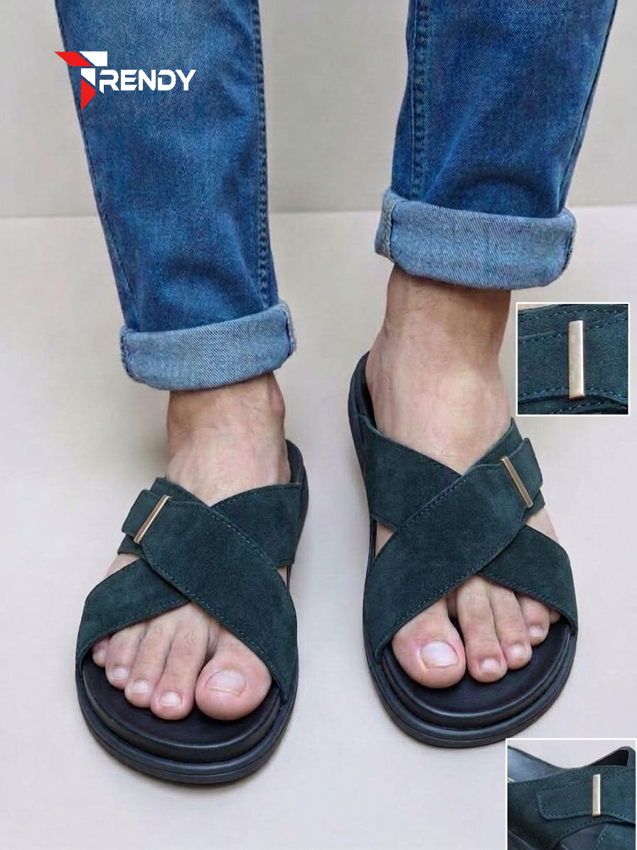 Classic Suede Cross Sandal