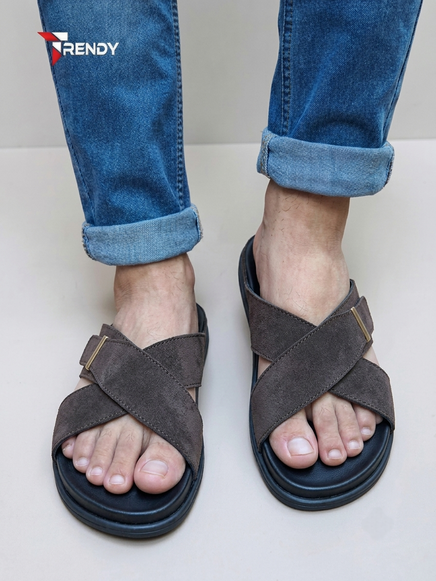 Classic Suede Cross Sandal