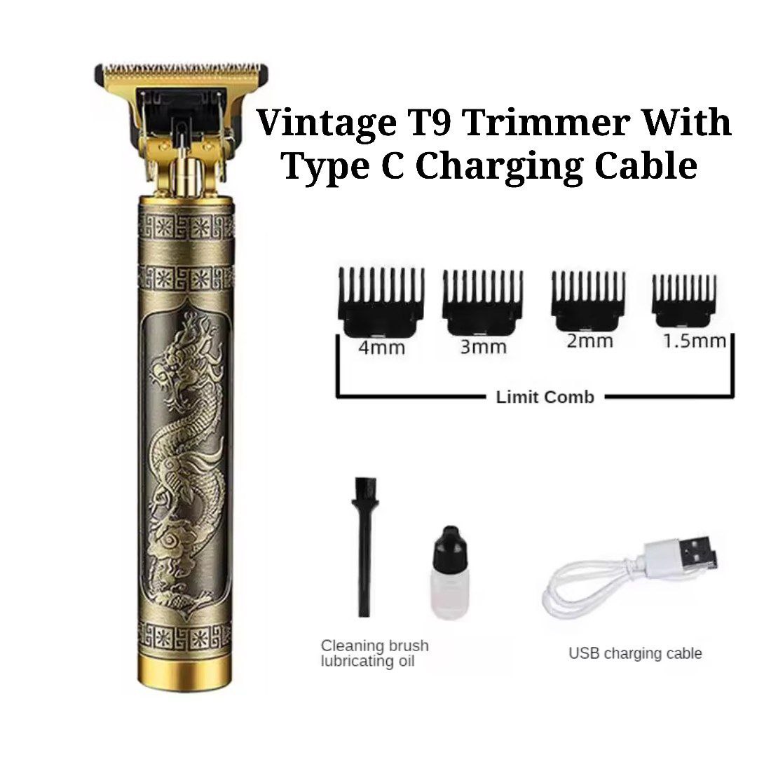 vintage t9 trimmer with type c charging