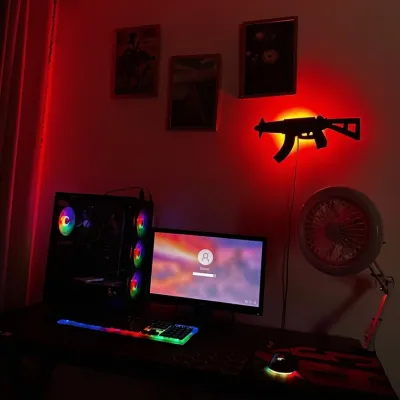 ⚡ UMP-9 3D RGB ওয়াল লাইটিং | প্রিমিয়াম অ্যানিমে ও গেমিং ভাইবসের জন্য পারফেক্ট চয়েস! 🌌_img_11