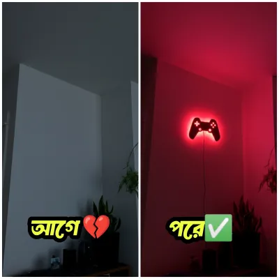 🚀 Level Up! 3D Gaming Controller Wall Decor Light 🕹️ Perfect for Game Room & Bedroom 🔥_img_3