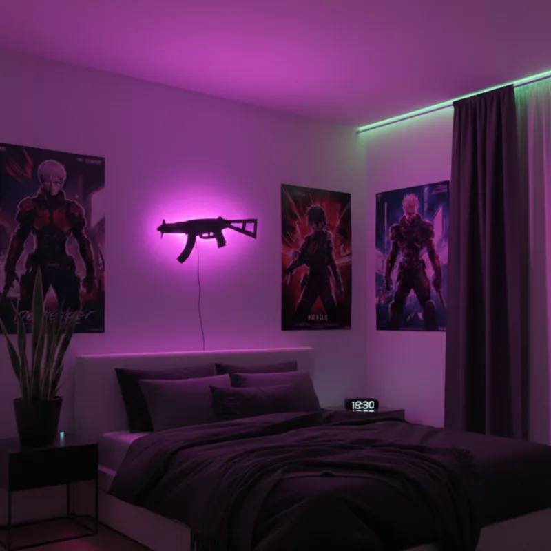 ⚡ UMP-9 3D RGB ওয়াল লাইটিং | প্রিমিয়াম অ্যানিমে ও গেমিং ভাইবসের জন্য পারফেক্ট চয়েস! 🌌