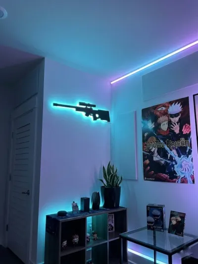 🎯 AWM 3D RGB ওয়াল লাইট | স্নাইপার ডিজাইনের প্রিমিয়াম গেমিং ডেকর লাইট! 🌌_img_10