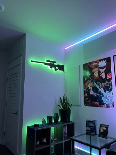 🎯 AWM 3D RGB ওয়াল লাইট | স্নাইপার ডিজাইনের প্রিমিয়াম গেমিং ডেকর লাইট! 🌌_img_7