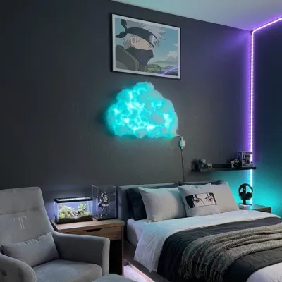 ☁️ RGB Cloud Wall Light With Remote Control | Aesthetic Room Decor Light!_img_7