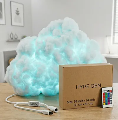☁️ RGB Cloud Wall Light With Remote Control | Aesthetic Room Decor Light!_img_2