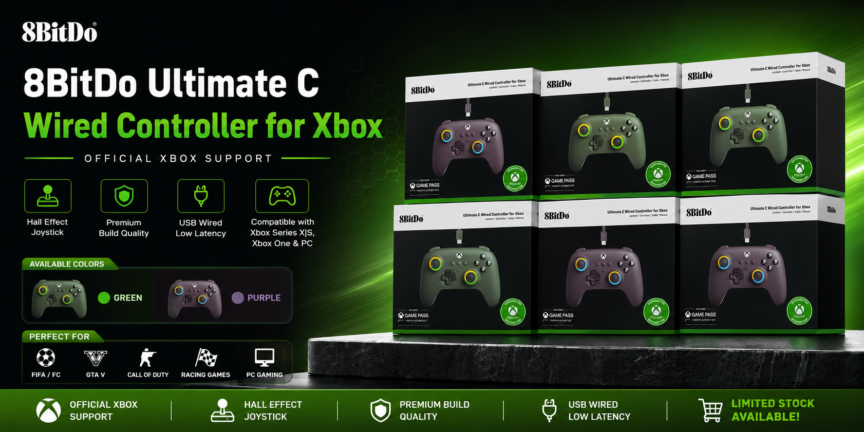 8BitDo Ultimate C Wired hall effect Controller for Xbox Official Xbox Support_img_0