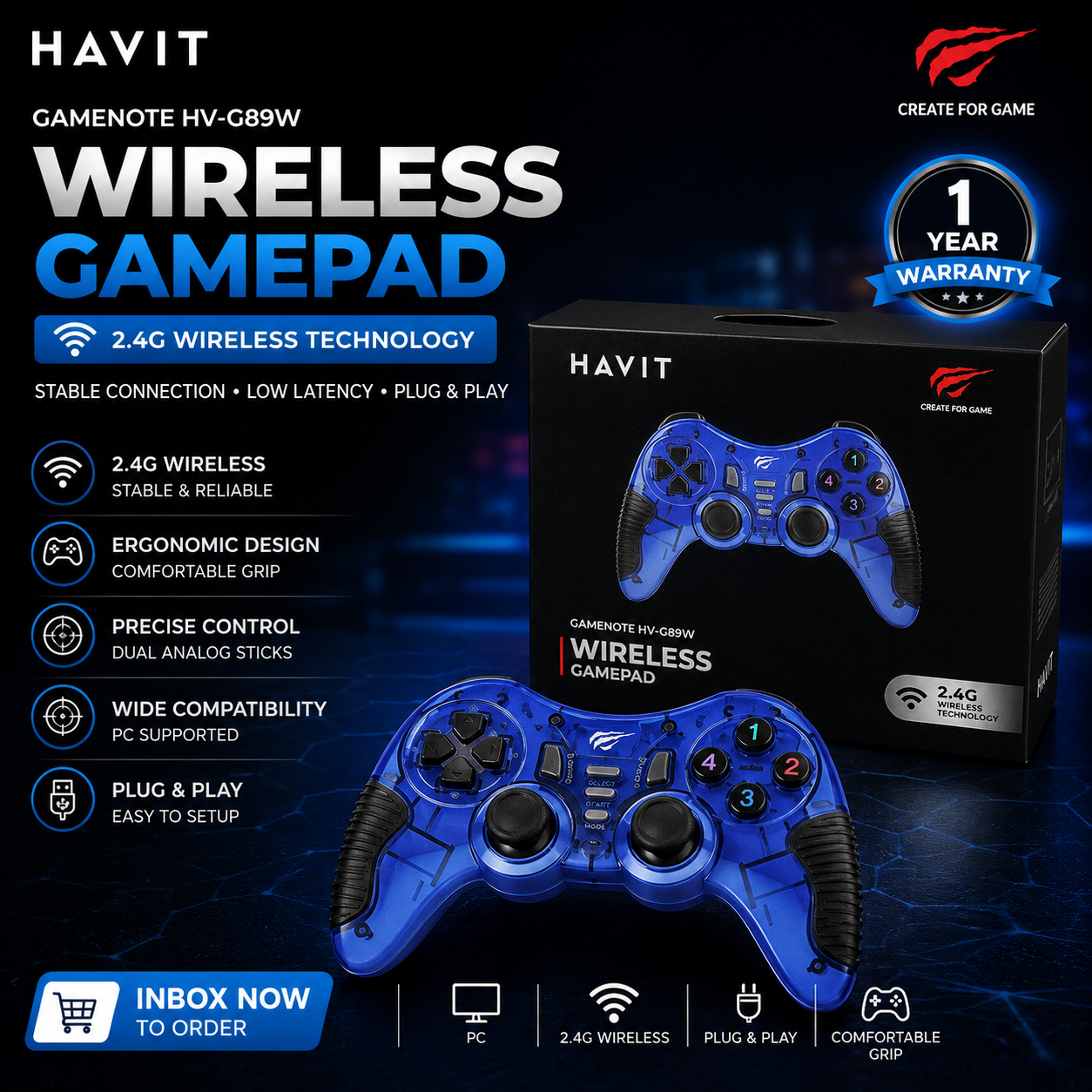 HAVIT HV-G89W Wireless Gamepad_img_0