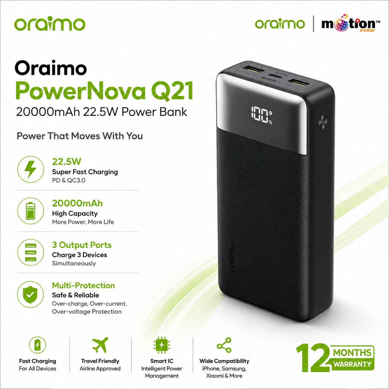 oraimo PowerNova Q21 20000mAh 22.5W Power Bank_img_0