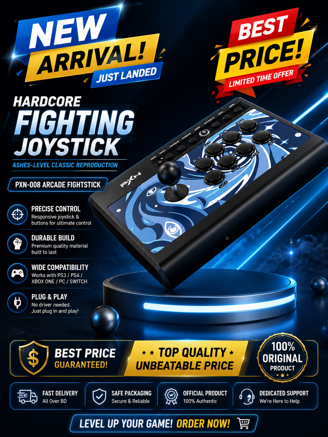 PXN 008 Arcade Fighting Stick_img_0