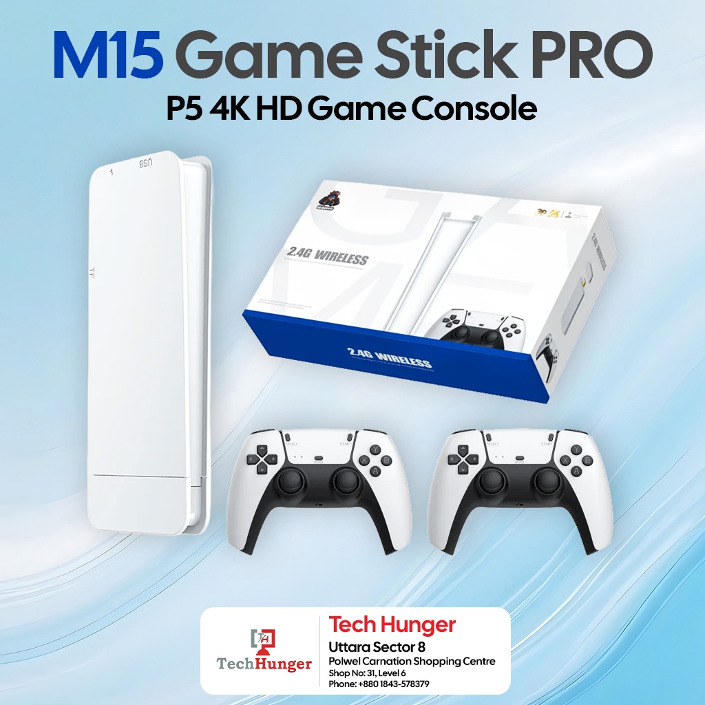 M15 Game Stick PRO 64GB – 4K Retro Gaming Console | 20,000+ Games | Dual Wireless Controllers_img_0