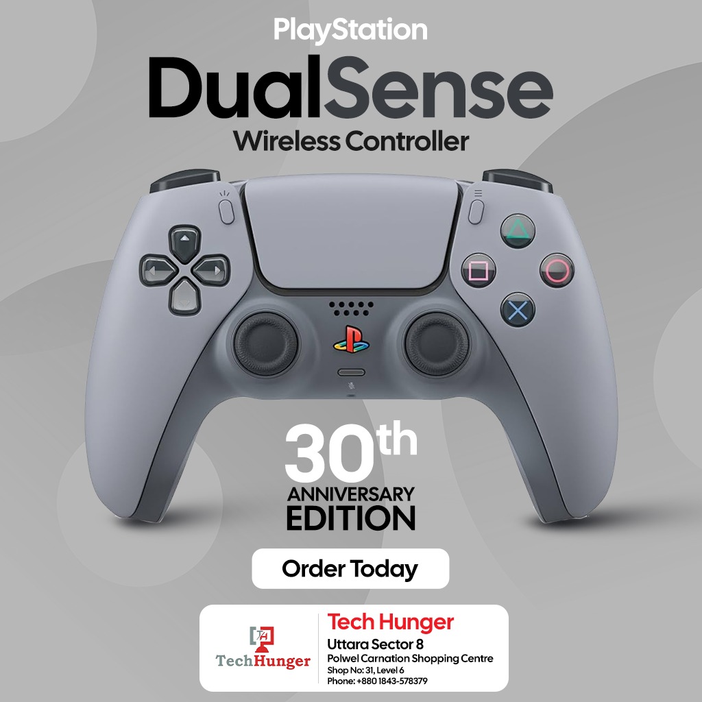 PlayStation 5 DualSense Wireless Controller Grey 30th Anniversary