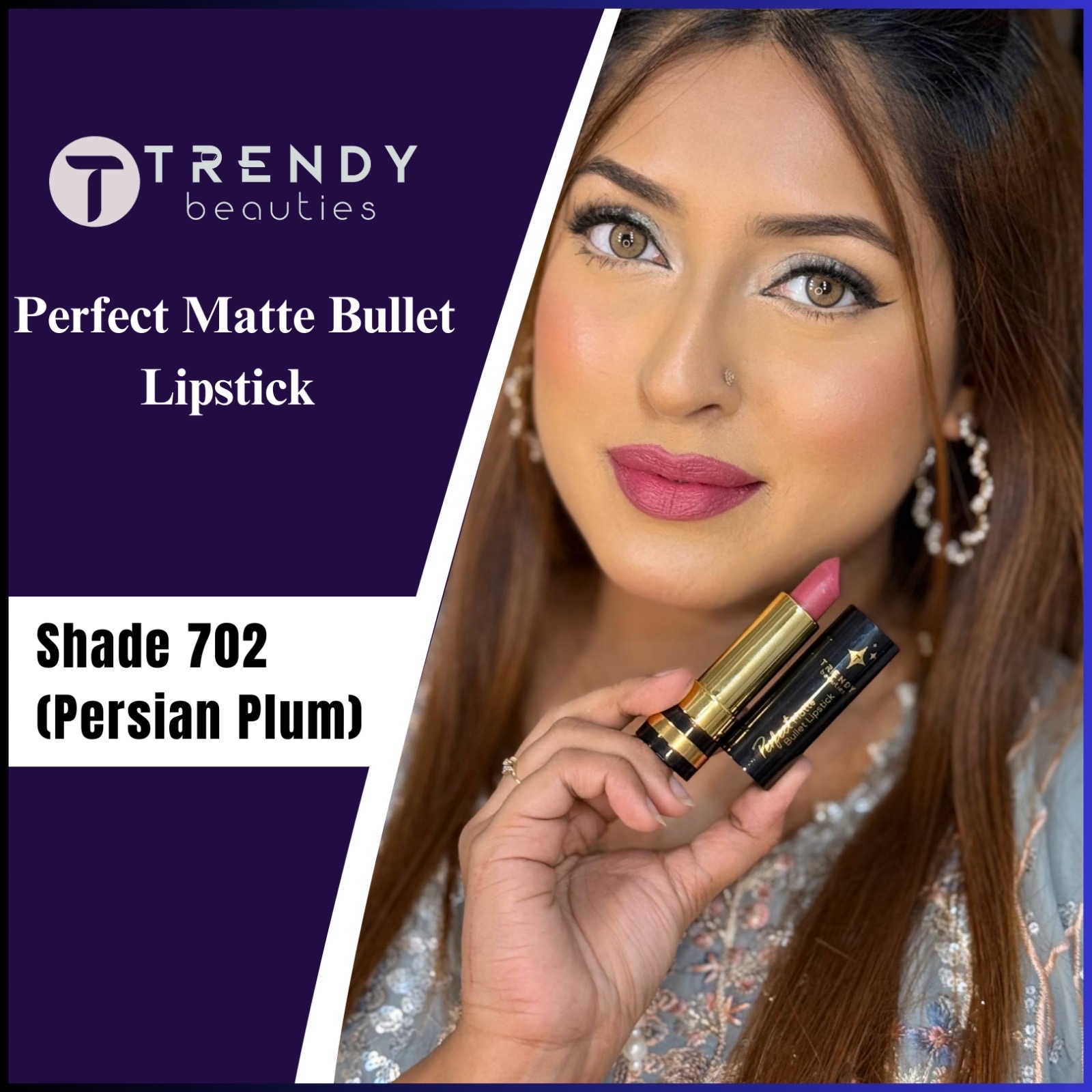 Trendy Beauties Bullet Lipstick - 702 (Persian Plum)