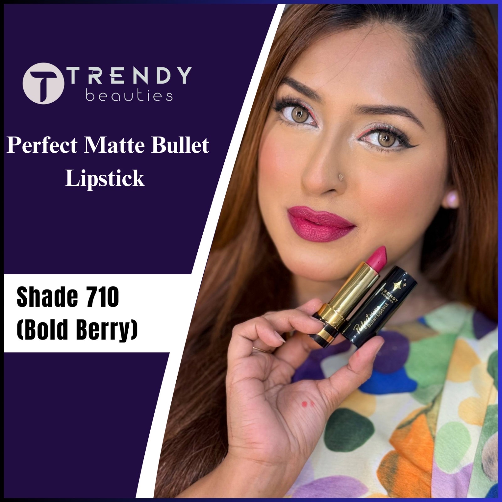 Trendy Beauties Bullet Lipstick - 710 (Bold Berry)