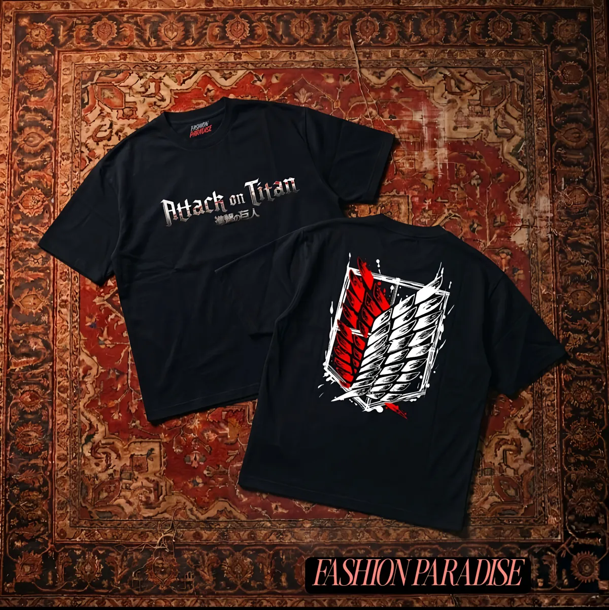 AOT Anime print dropshowlder t shirt