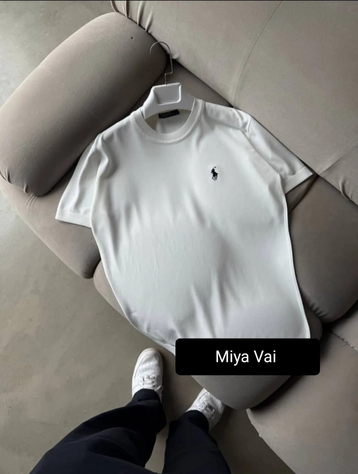 Ralph Lauren Drop Shoulder T Shirt White.