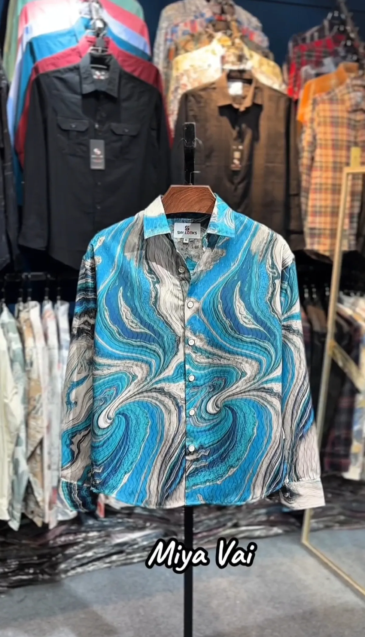 Luxury Marvel Print Full Sleeve Shirt Blue
