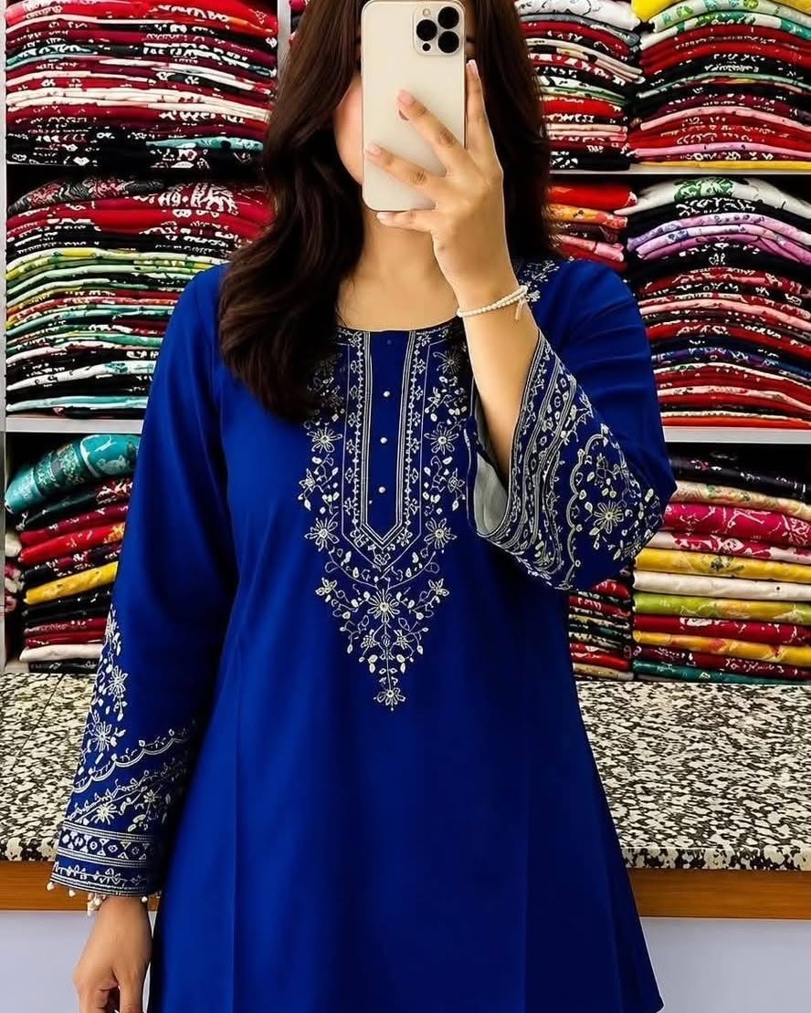 Premium Embroidery kurti tops thumbnail 3