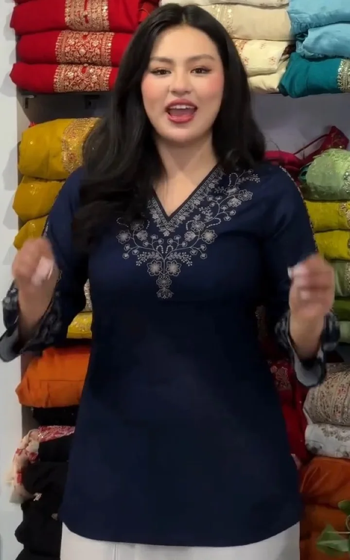 Embroidery Kurti Tops thumbnail 3