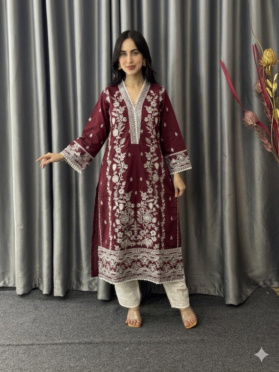 Premium Cotton 2 Piece Set Ready To Wear