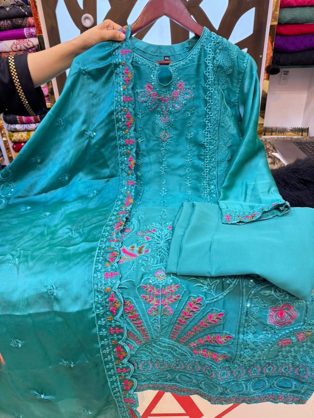 Fascinating Three Piece | Chickenkaari Embroidered | Luxury Lawn thumbnail 15