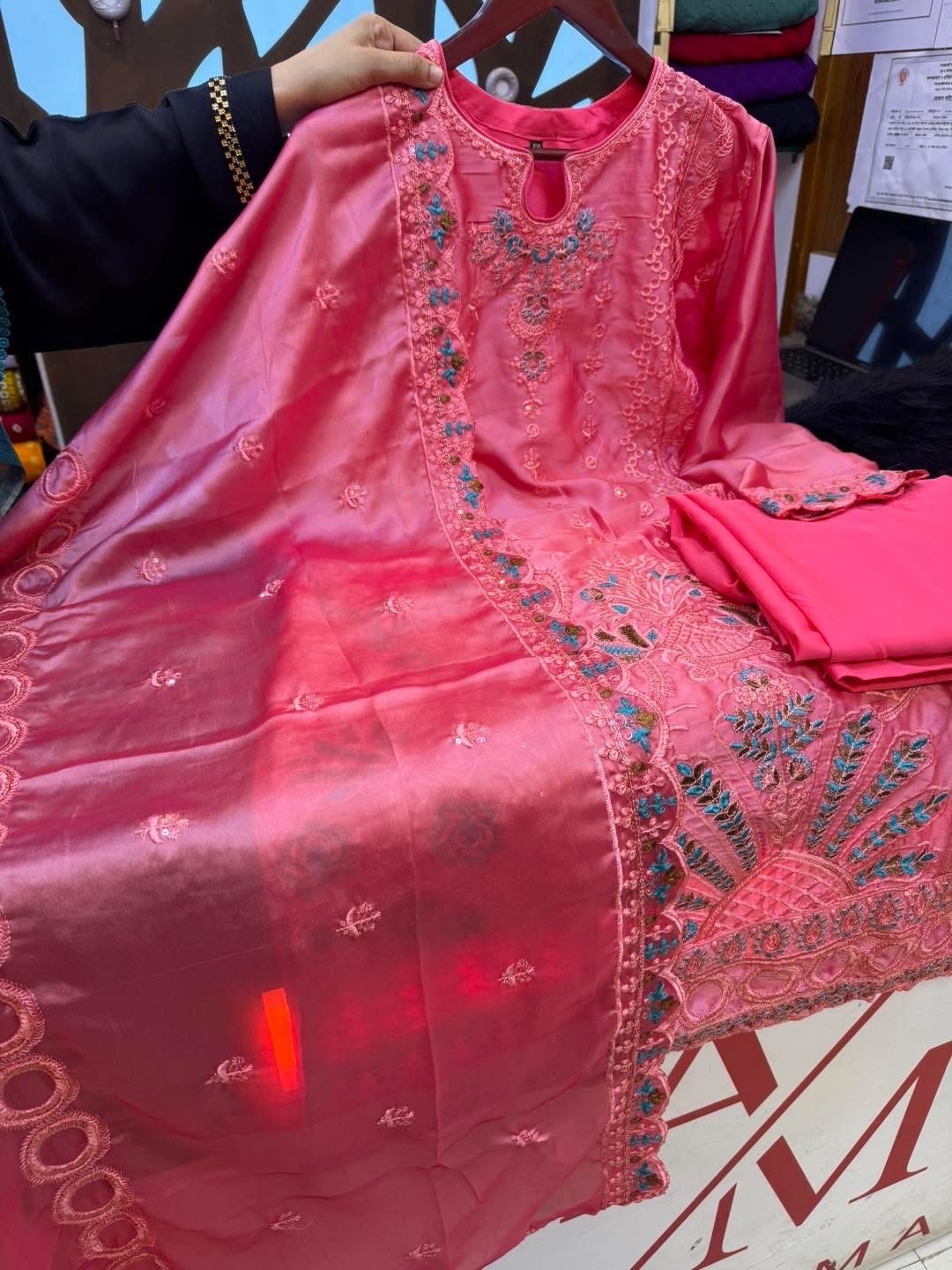 Fascinating Three Piece | Chickenkaari Embroidered | Luxury Lawn