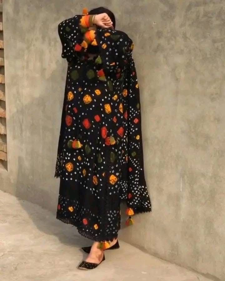 Soft Arabic Linen Full Size handamde Chunri Shirt And Trouser Sleeves Alag hai 3PC Dress thumbnail 3