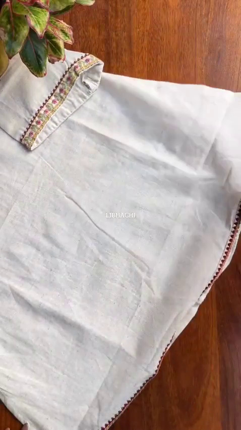 Kashmiri Embrodury Work Cotton Short Kurta thumbnail 7