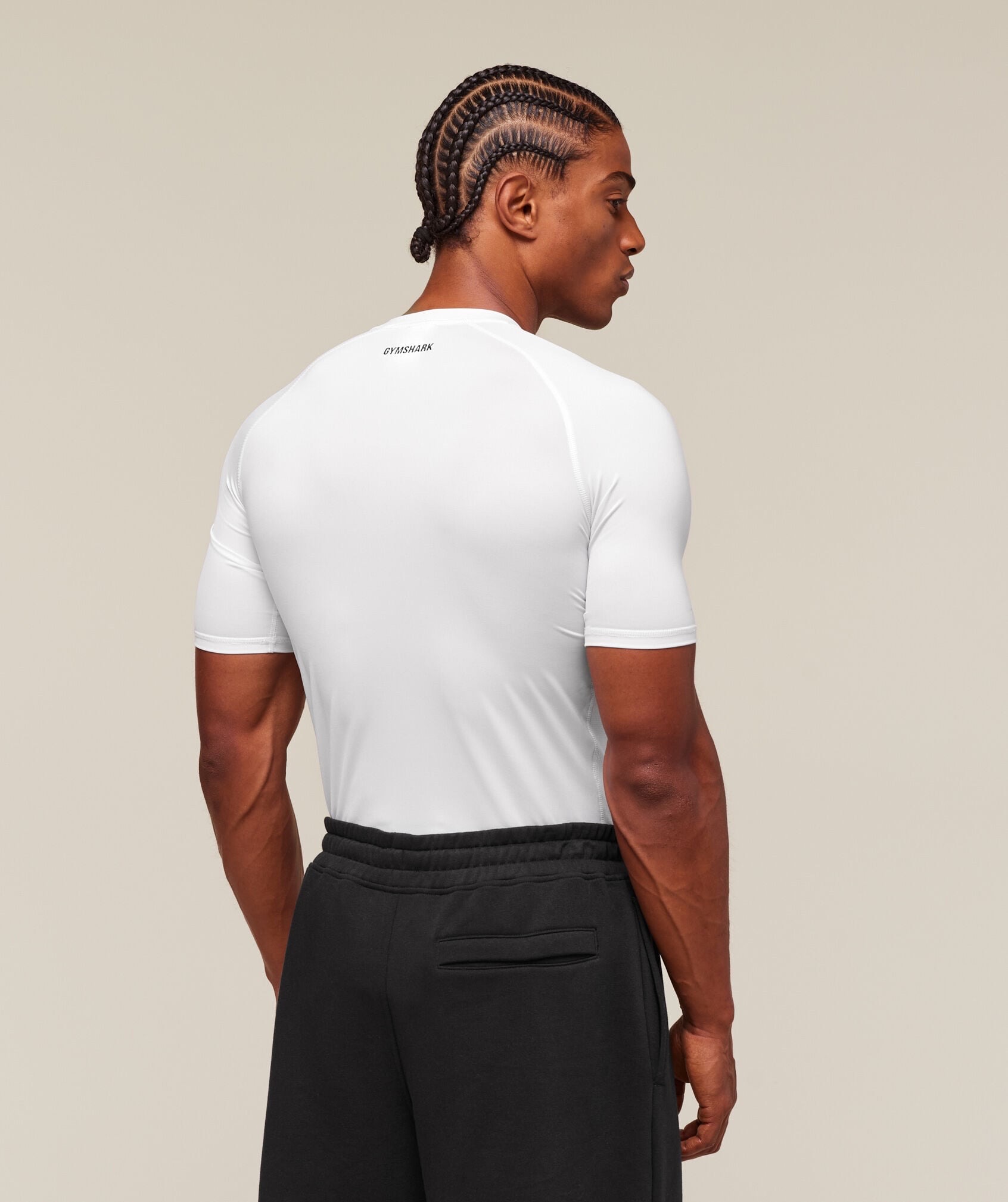 Gymshark Half Sleeve White Compression_img_1