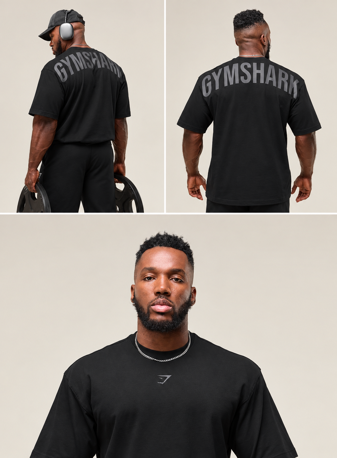Gym*shark Drop shoulder Black_img_1