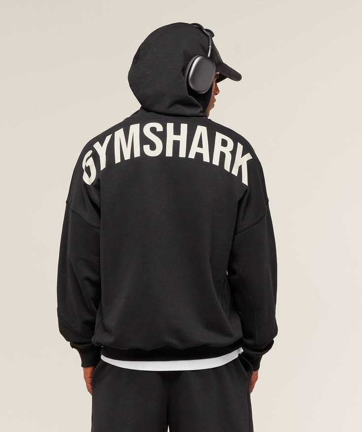 Gym*shark white print Hoodie
