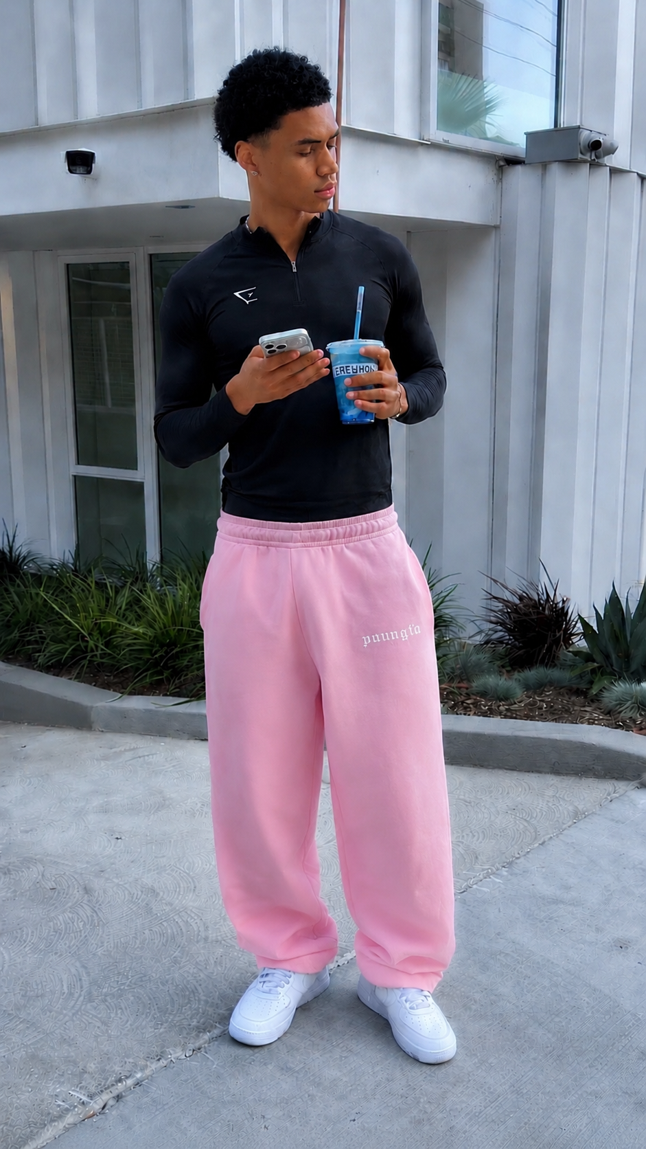 Youn*gla Baby Pink Baggy Pants_img_2