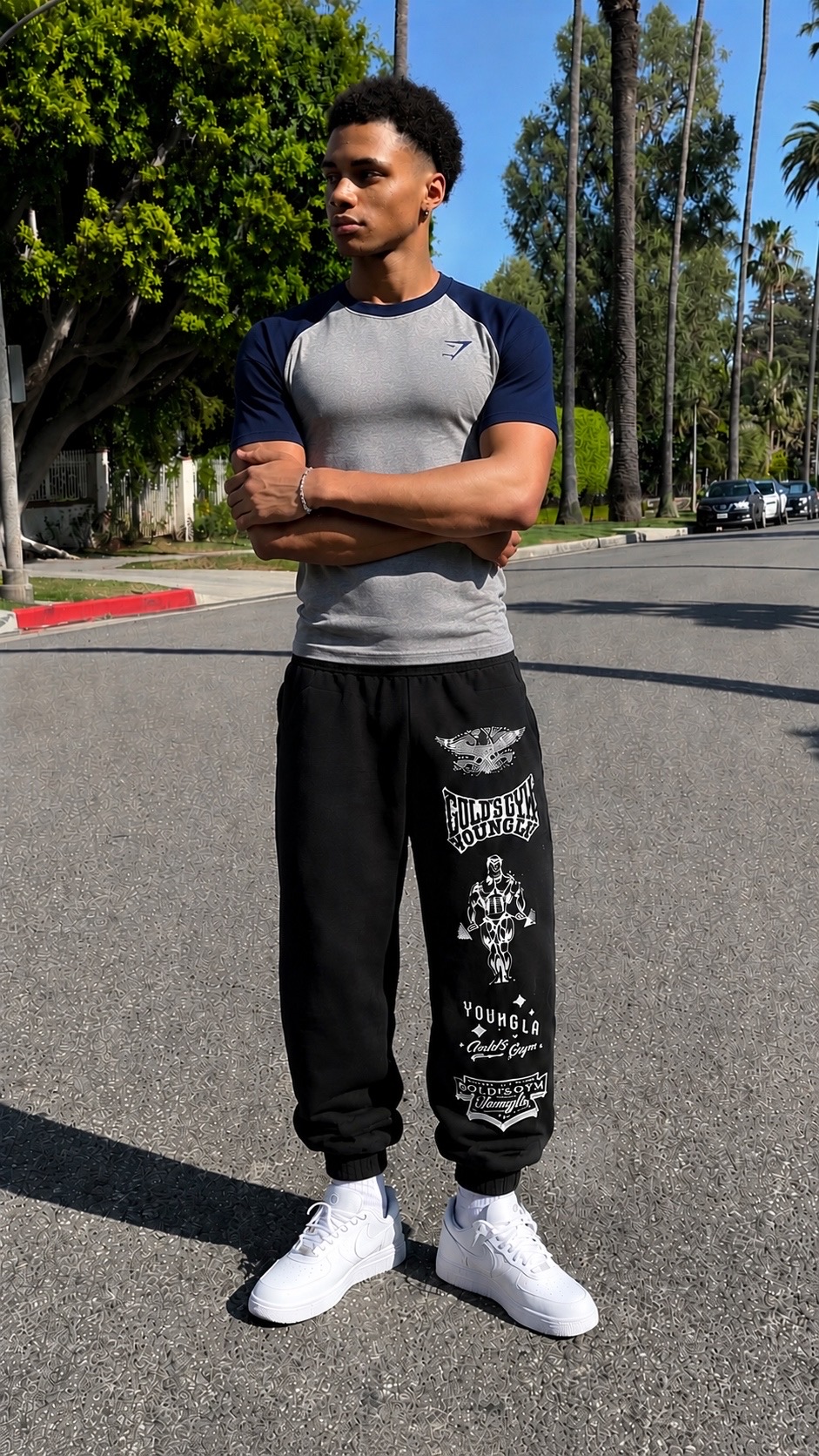 Muscle fit Gym*shark Half Sleeve T shirt_img_3