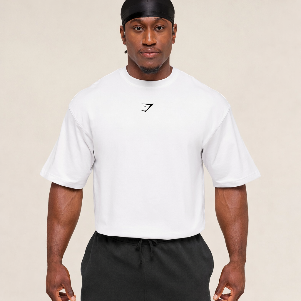 Gym*shark Drop Shoulder White_img_1