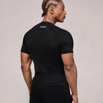 Gym*shark Half Sleeve White logo Compression_img_1