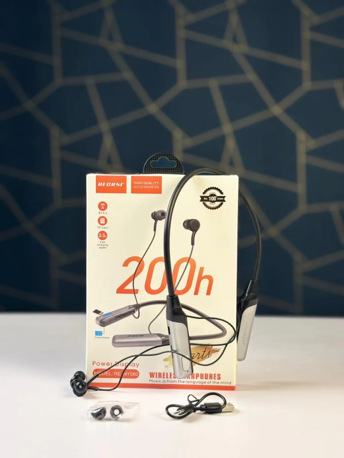 REGRSI 200h Sports Neckband Wireless Earphones (Model RE-NY08)) - Image 1