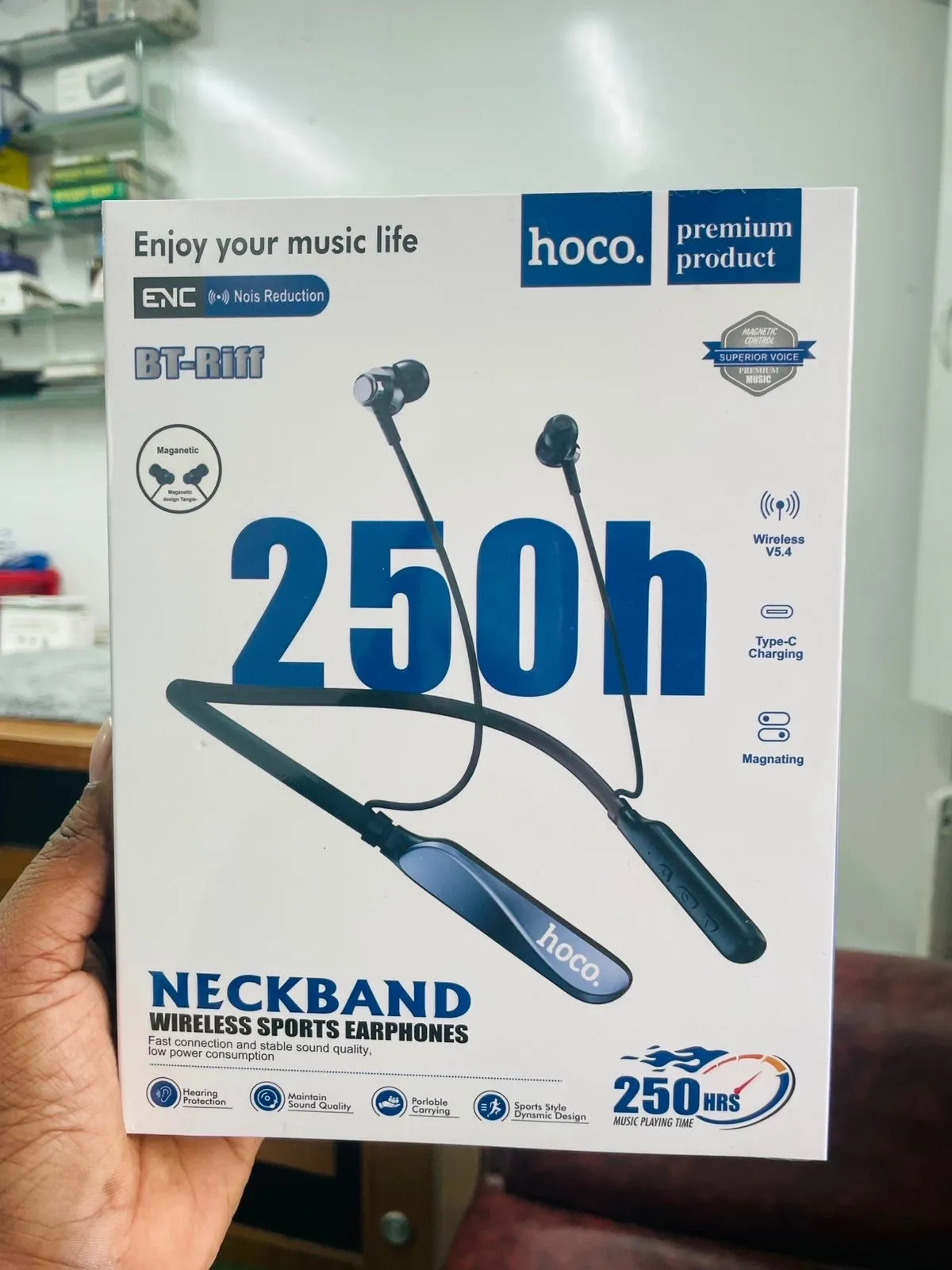 অরিজিনাল Hoco প্রিমিয়াম নেকব্যান্ড - ২৫০ ঘণ্টা ব্যাকআপ! - Image 1