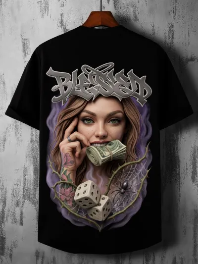 Premium classic cotton T shirt (black)_img_2