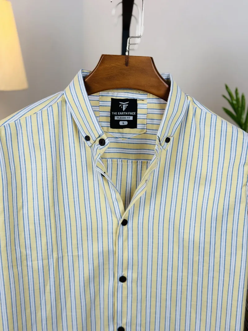 Yellow Stripe Classic Casual Shirt