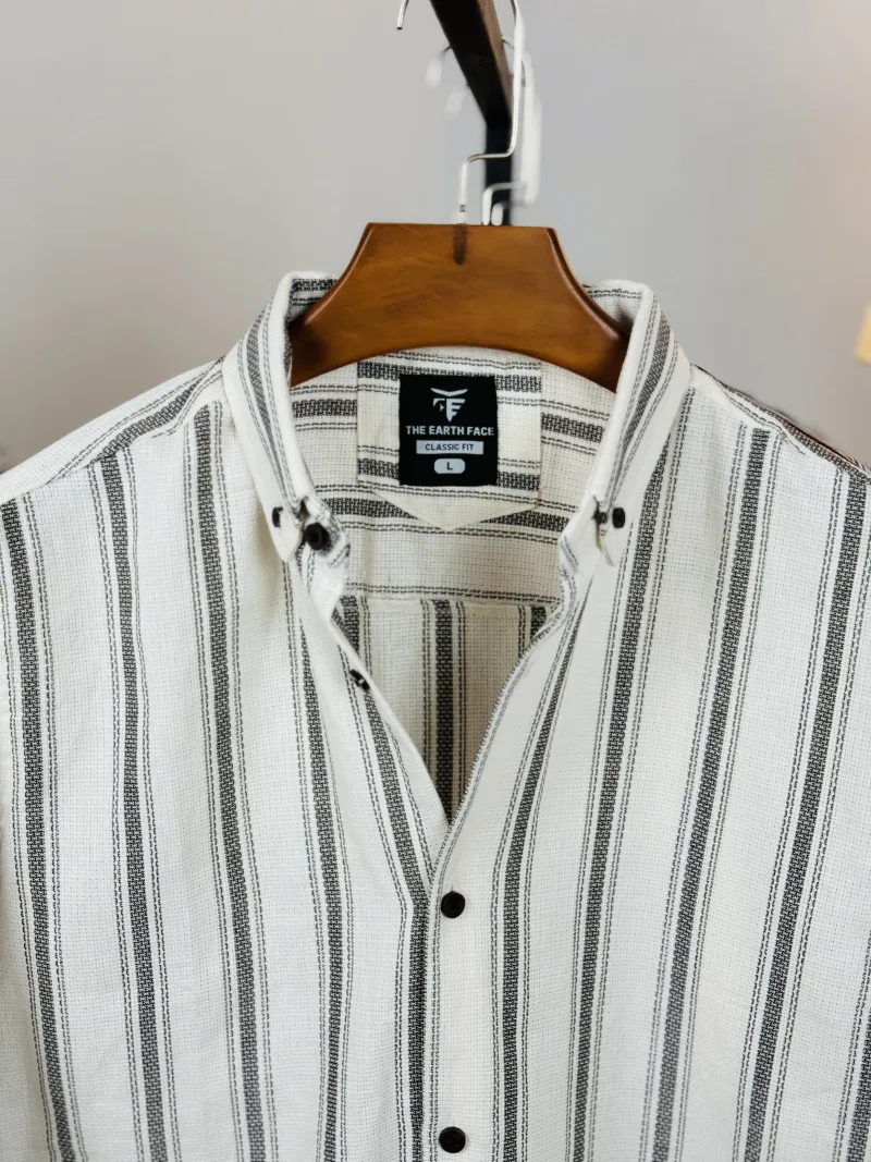 Ivory Stripe Premium Casual Shirt
