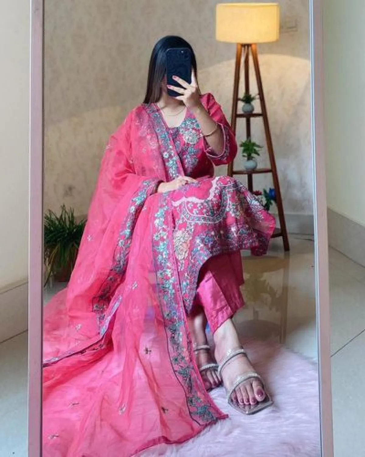 Premium Embroidered Organza 3-Piece