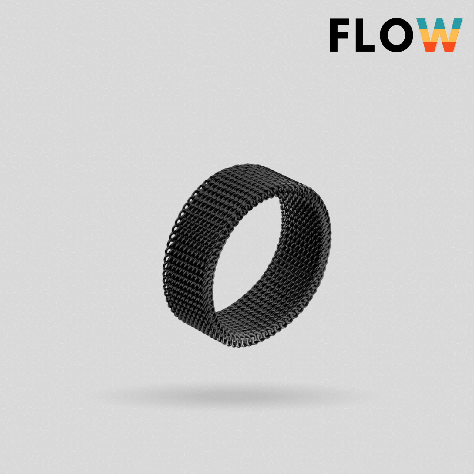 Steel Mesh Ring [Black]