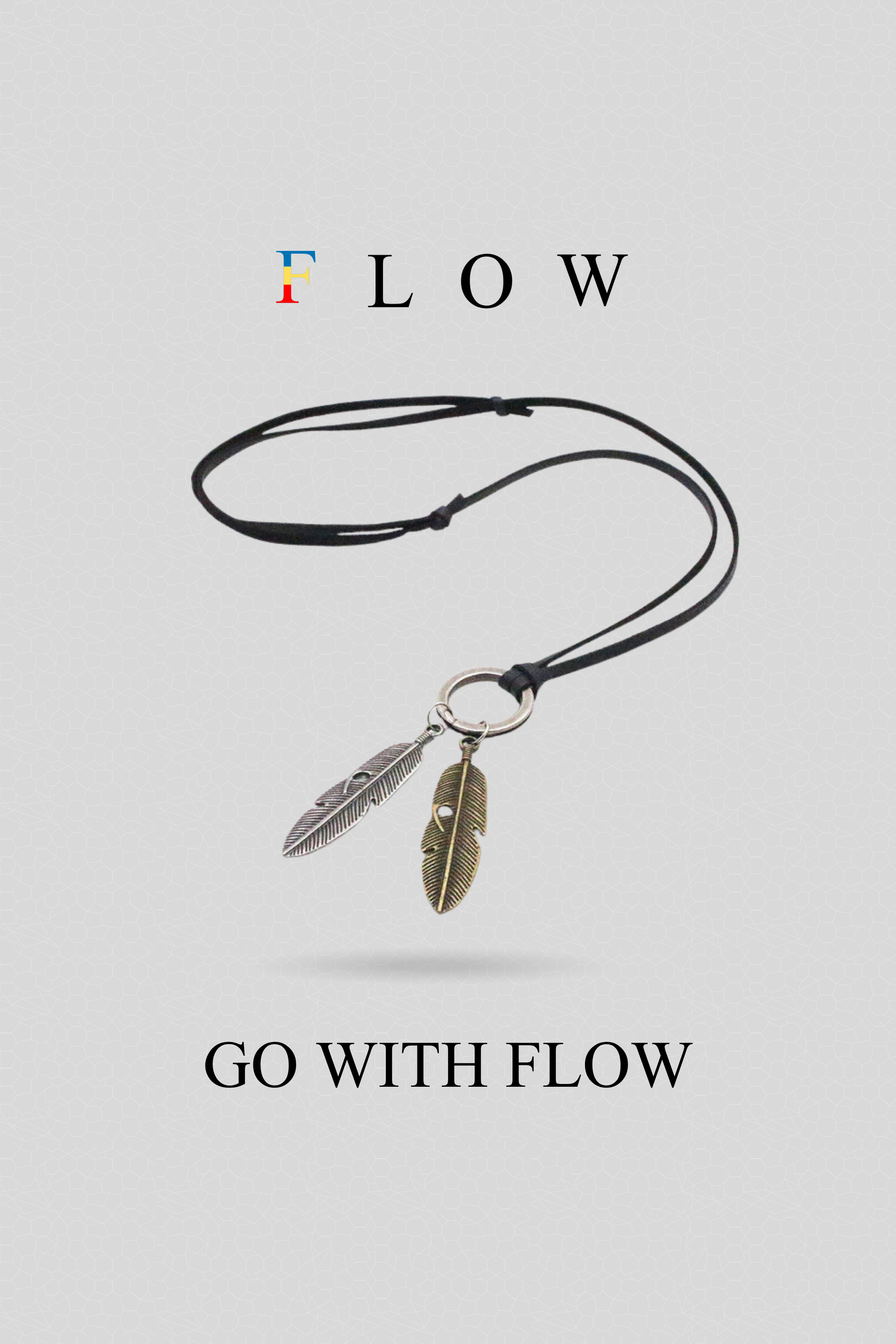 Black Rope Feather Chain