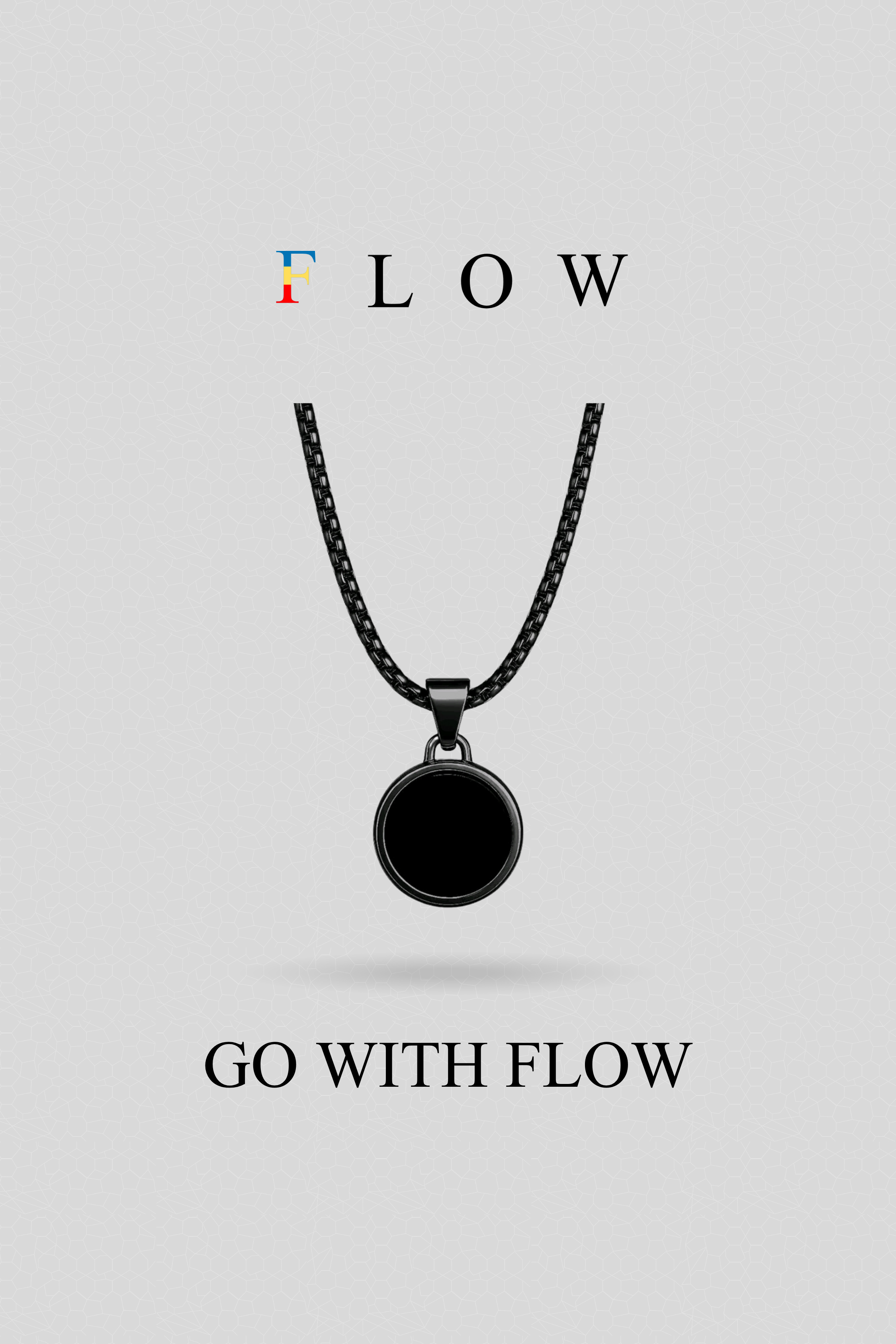 Infinity Loop Pendant With Chain [Black]